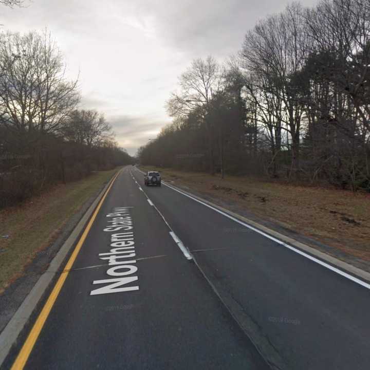 A live cat was thrown from a moving vehicle on Northern State Parkway between exit 40 and exit 41.