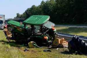 NJ Highway Tractor Struck While Mowing Grass In Central Jersey