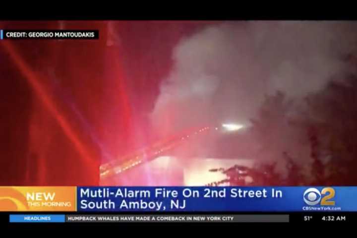 Firefighters Battle Three-Alarm Blaze In South Amboy