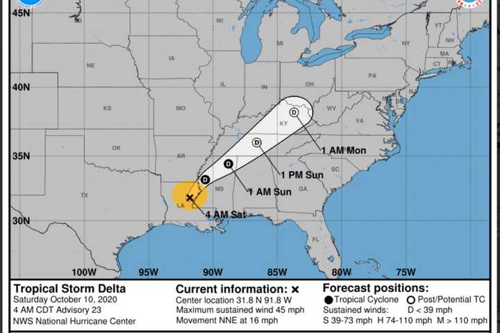 Weakened Tropical Storm Delta Will Bring Drenching Rain To Region