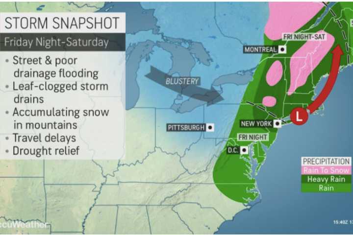 Rain Could Change To Snow In Parts Of Region When New Storm System Sweeps Through