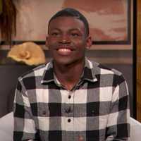 <p>Justin Gavin, 18, on an episode of the Drew Barrymore Show that aired on Thursday, Oct. 15</p>