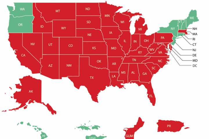 COVID-19: CT Releases Travel Advisory List With 40 States, Including Neighboring Massachusetts