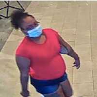 <p>Surveillance footage of the wanted women</p>