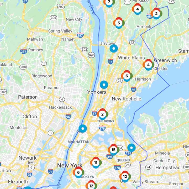 The Con Edison Outage Map on Monday, Nov. 2.