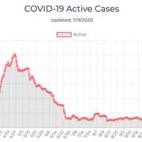 <p>The breakdown of COVID-19 cases in Ulster County on Monday, Nov. 9.</p>