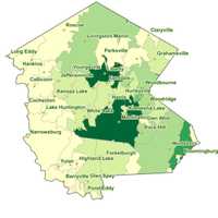 <p>The breakdown of COVID-19 cases in Sullivan County (darker areas represent more cases) on Monday, Nov. 9.</p>