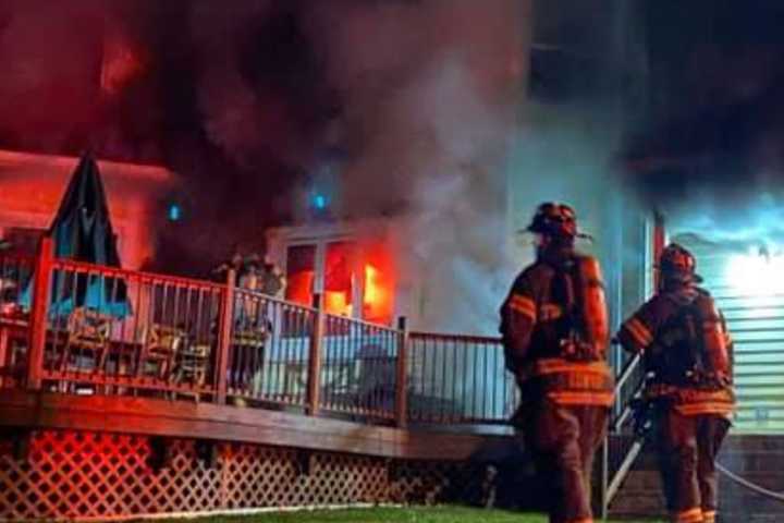 PHOTOS: 3-Alarm Fire Destroys Hunterdon County Home