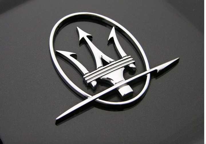 Maserati&#x27;s Trident badge.