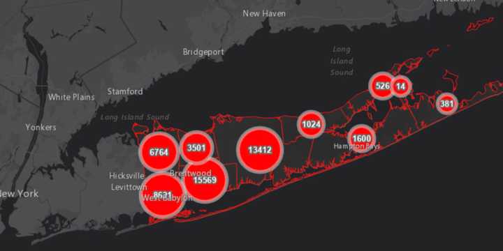 The Suffolk County COVID-19 breakdown on Tuesday, Nov. 17.