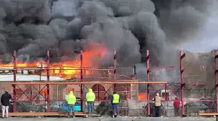 Firefighters Battling Large Blaze At Warehouse In Area | Stony Point ...