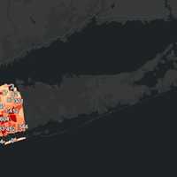 <p>The Suffolk County COVID-19 map on Thursday, Nov. 19.</p>