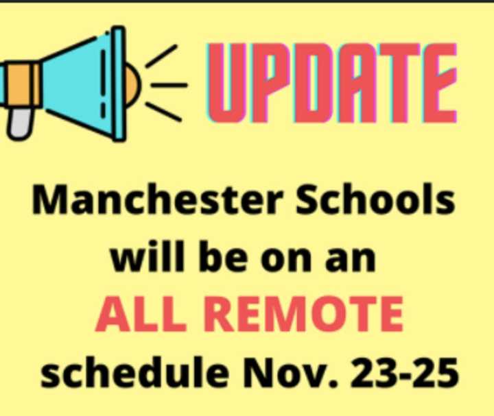 Manchester Schools returned to all-remote learning this week due to an increase in positive COVID-19 cases.