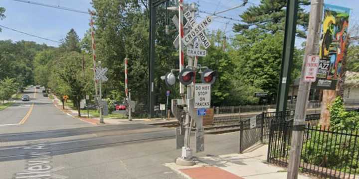 Tracks near the Upper Montclair Station