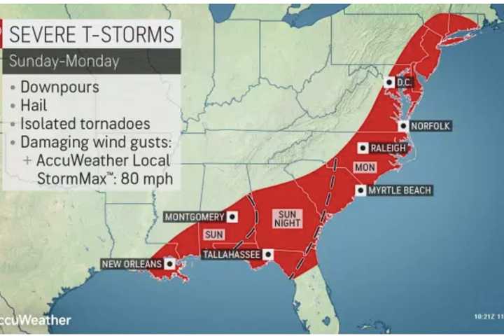 Severe Weather Alert: Wind Gusts Up To 70 MPH, Isolated Tornadoes Possible From Major Storm