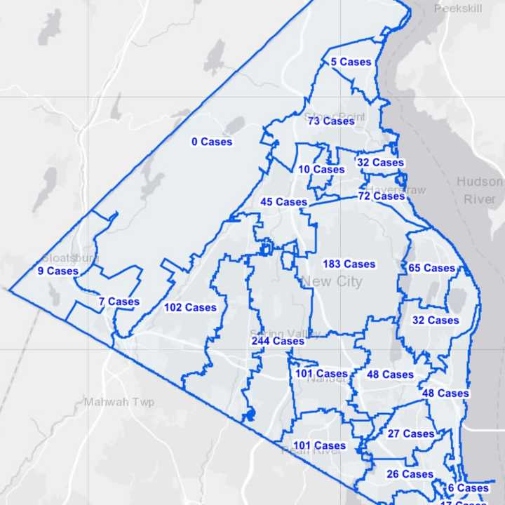 The breakdown of active COVID-19 cases in Rockland on Monday, Nov. 30.