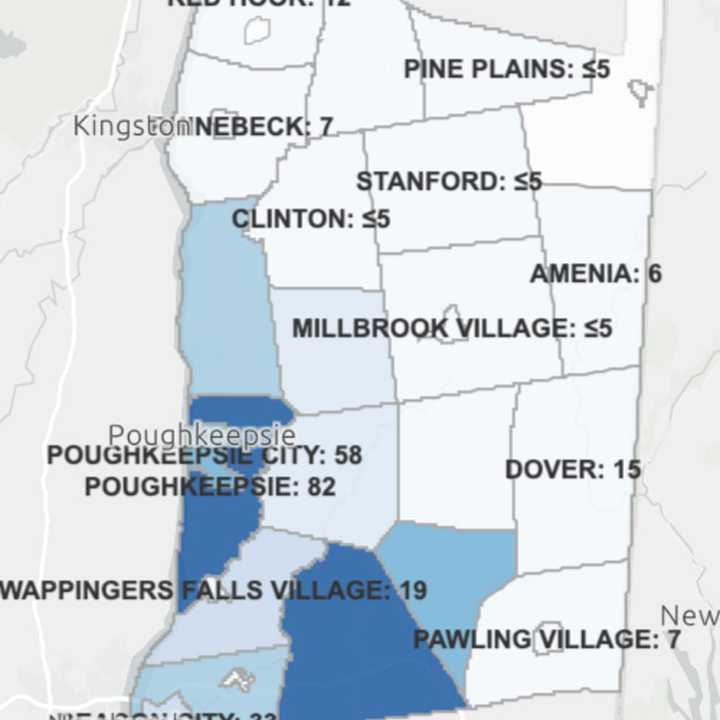 The breakdown of COVID-19 cases in Dutchess County on Monday, Nov. 30.