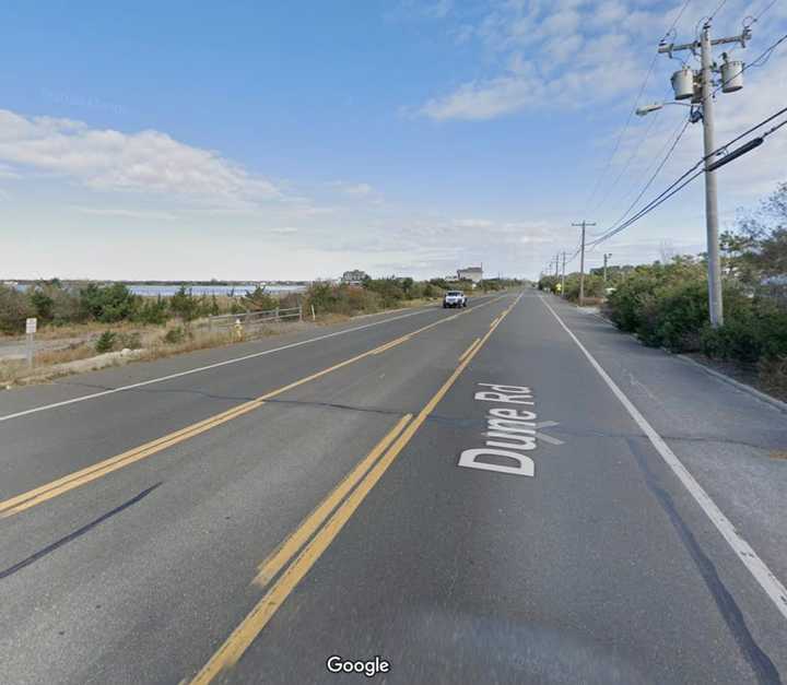 The area near the beach where the body was found.