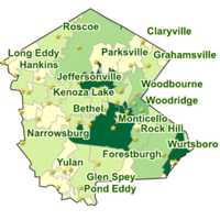 <p>The Sullivan County COVID-19 map (darker shades represent more cases) on Friday, Dec. 4.</p>