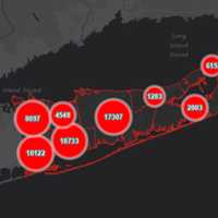 <p>The Suffolk County COVID-19 map on Monday, Dec. 7.</p>