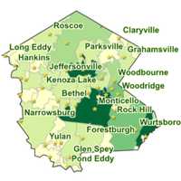 <p>The Sullivan County COVID-19 map (darker shades represent more cases) on Tuesday, Dec. 8.</p>