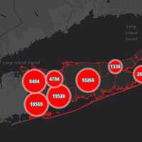 <p>The Suffolk County COVID-19 map on Thursday, Dec. 10.</p>