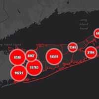 <p>The Suffolk County COVID-19 map on Friday, Dec. 11.</p>