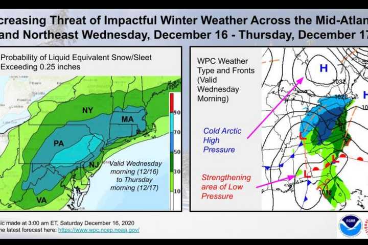 Major Nor'easter Remains On Track After Round Of Snow To Start Workweek
