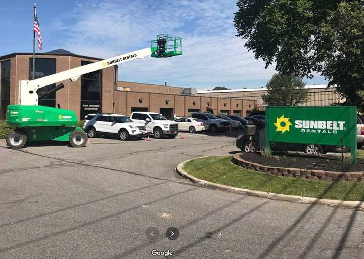 A man was injured after being trapped between two industrial lifts.