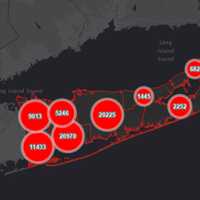 <p>The Suffolk County COVID-19 map on Wednesday, Dec. 16.</p>