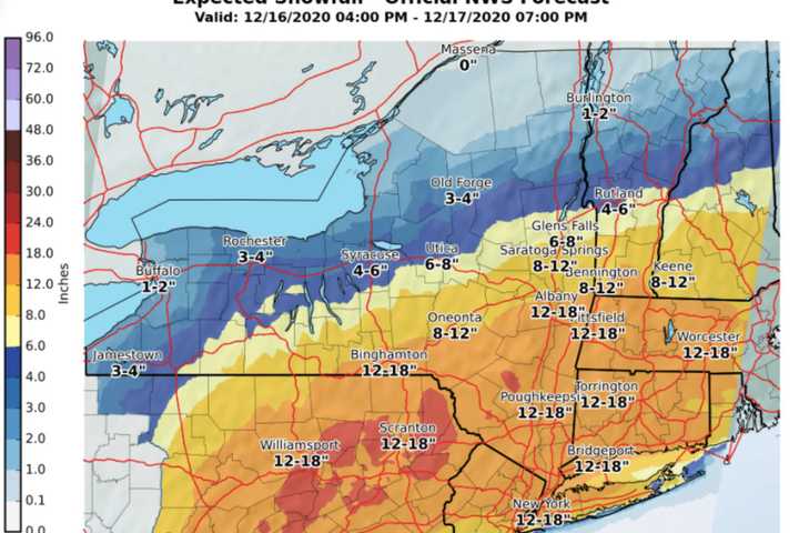Updated Timing, Latest Snowfall Projections Released For Potent Nor'easter