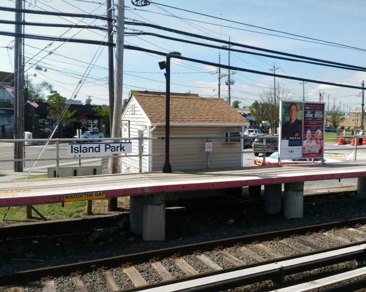 A man was arrested at the Island Park train station for allegedly having a loaded gun and marijuana.