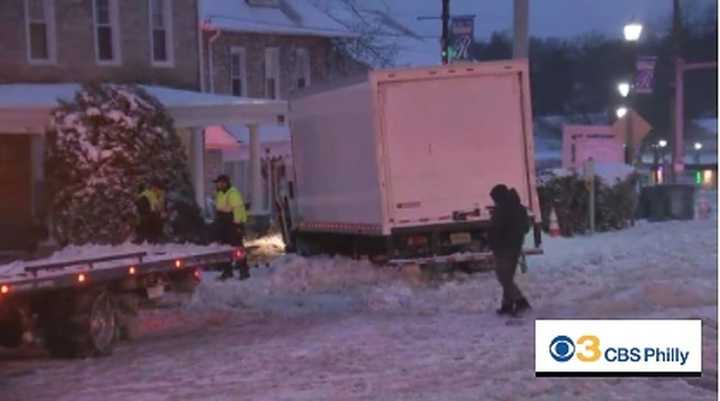 A box truck driver suffered minor and non life-threatening injuries in an early-morning collision with a SEPTA Warminster train in Montgomery County, rail officials said.