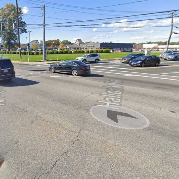 Route 347 at Hallock Road in Stony Brook.