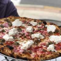 <p>Coal-fired pizza from Bricco in Westmont.</p>