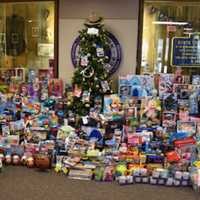 <p>Toys accumulated by New York State Police for the Toys for Tots initiative.</p>