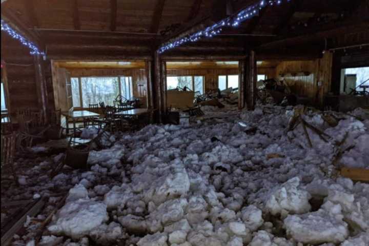 Avalanche Damages Ski Resort In Hudson Valley During Christmas Storm