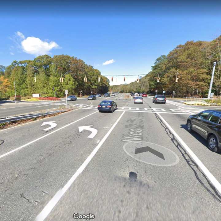 Nicolls Road at the intersection of Shirley Kenny Drive in Stony Brook.