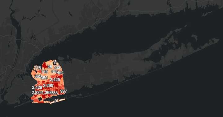 The breakdown of total COVID-19 cases in Nassau County on Thursday, Dec. 31.