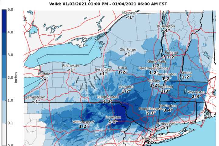 New Snowfall Projections Released For Storm That Will Sweep Through Region