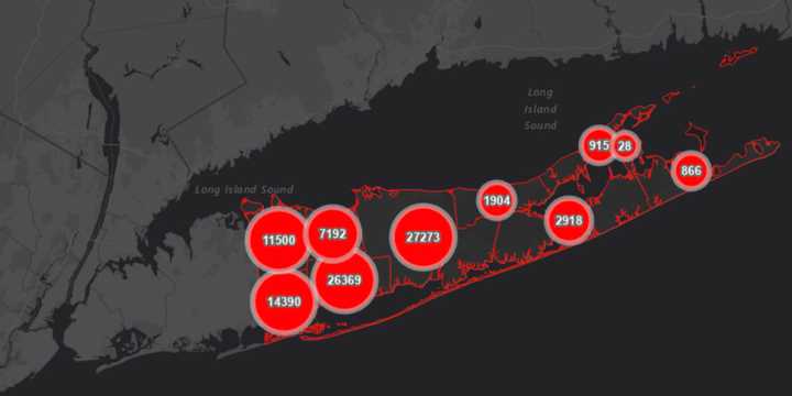 The breakdown of total COVID-19 cases in Suffolk County as of Monday, Jan. 4.