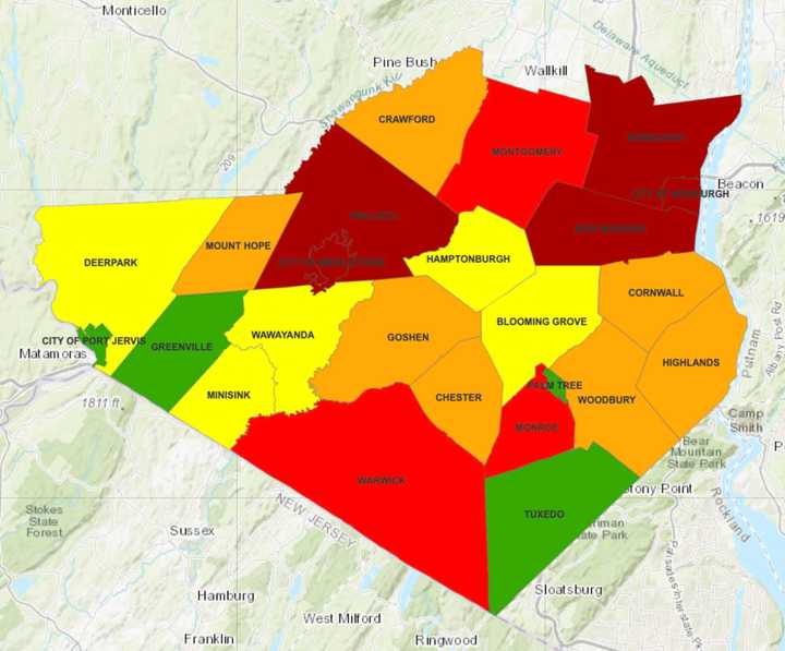 The breakdown of COVID-19 cases in Orange County on Friday, Jan. 8.