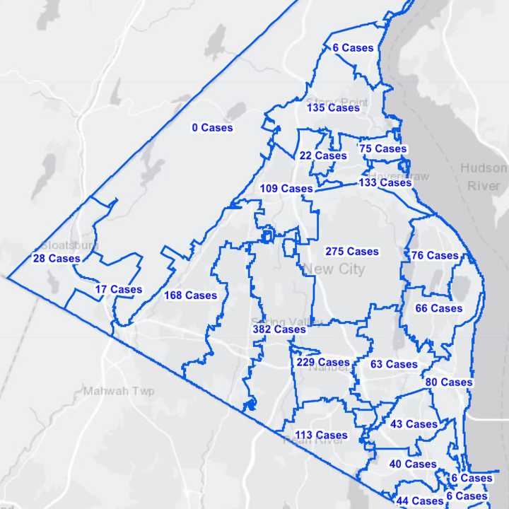 The breakdown of COVID-19 cases in Rockland on Friday, Jan. 8.