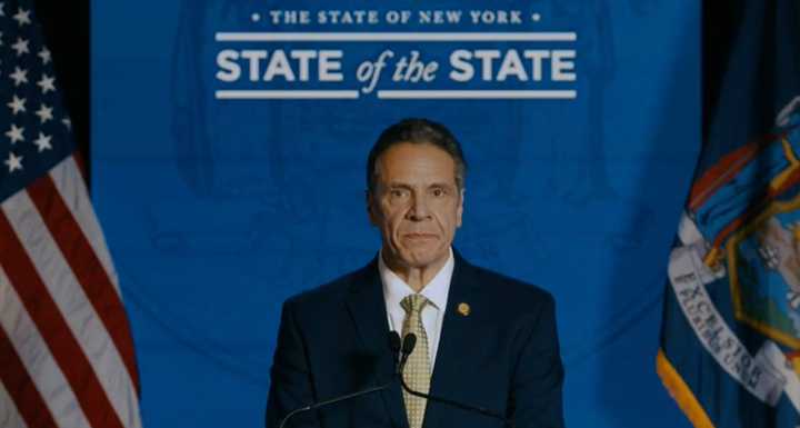 New York Gov. Andrew Cuomo Giving his third &quot;State of the State&quot; address on Wednesday, Jan. 13.