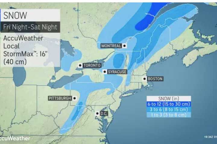 Here Are Areas That Will See Accumulating Snowfall From Storm System