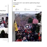 <p>Photos Wrigley apparently posted at the U.S. Capitol riots.</p>