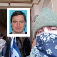 <p>Andrew Wrigley posted a selfie inside of the Upper West Terrace of the Capitol building, authorities said.</p>