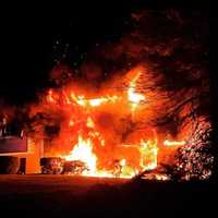 <p>The fire broke out on Bridle Lane in Mount Olive shortly before midnight, the Budd Lake Fire Department said.</p>