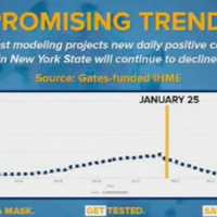 <p>The number of new daily COVID-19 cases in New York has been dropping.</p>