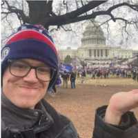 <p>Justin McAuliffe outside the U.S. Capitol Building.</p>